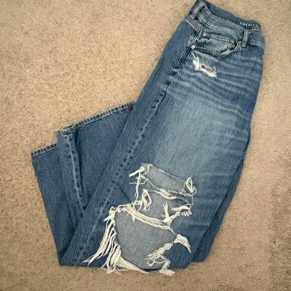 American Eagle Outfitters Women's Blue Jeans - Picture 2 of 6
